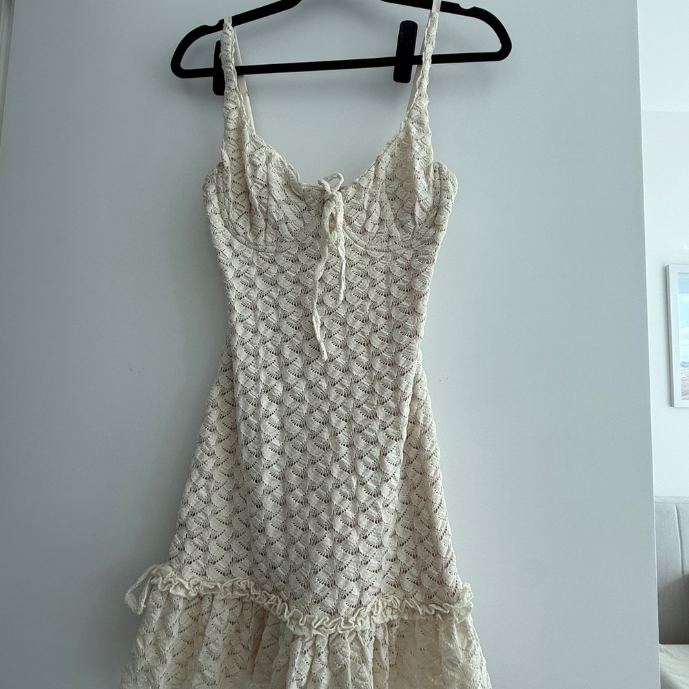 Meshki Marietta Cupped Lace Mini Dress - Ivory - Picture 2 of 4
